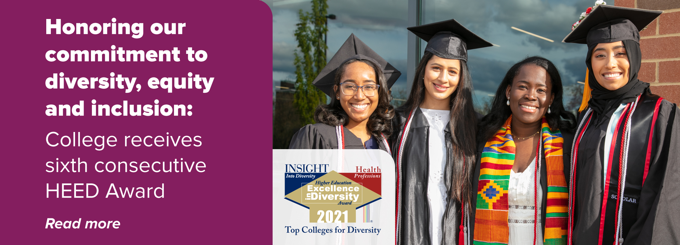 Honoring our commitment to diversity, equity and inclusion: College receives sixth consecutive HEED Award
