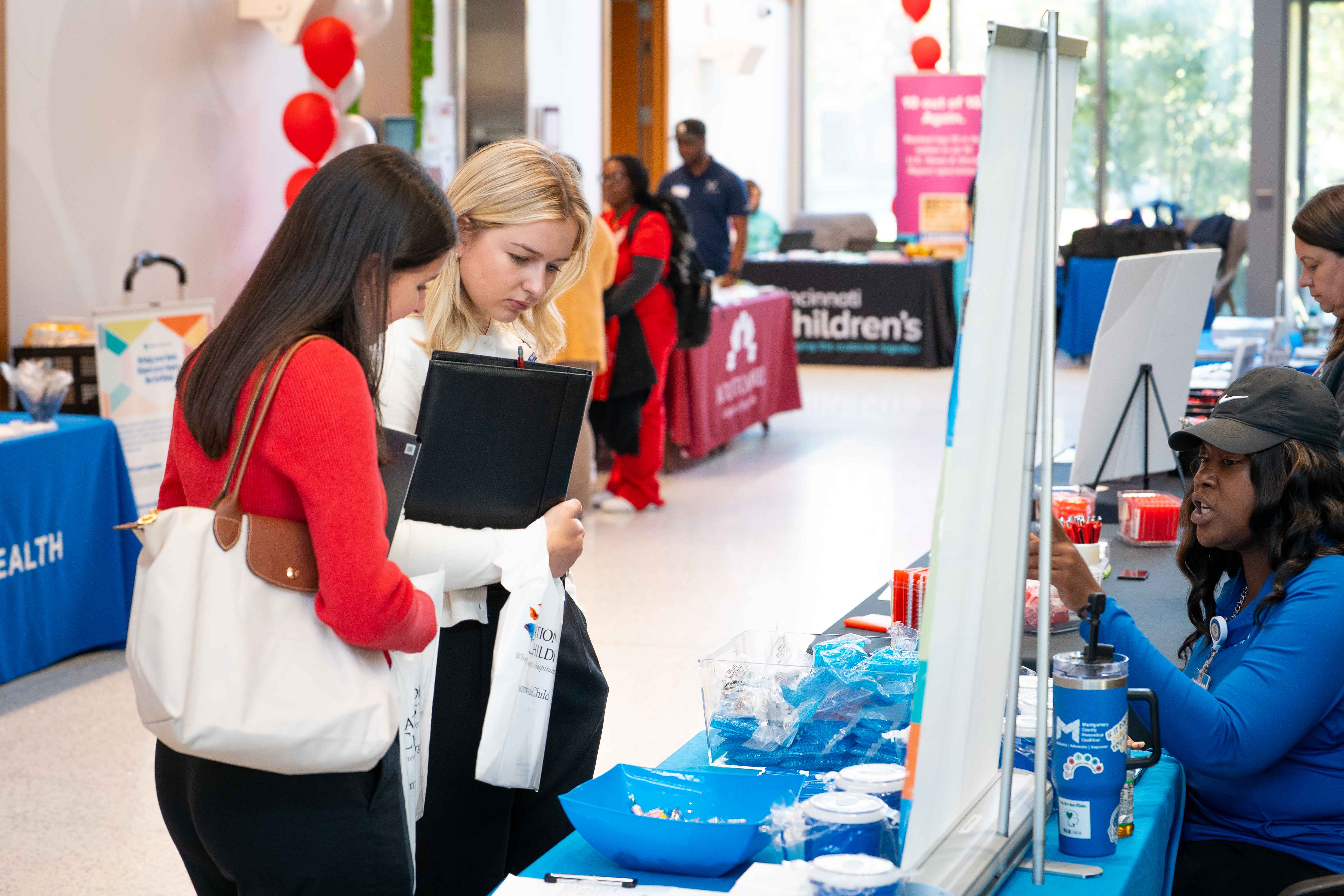 Students at career fair