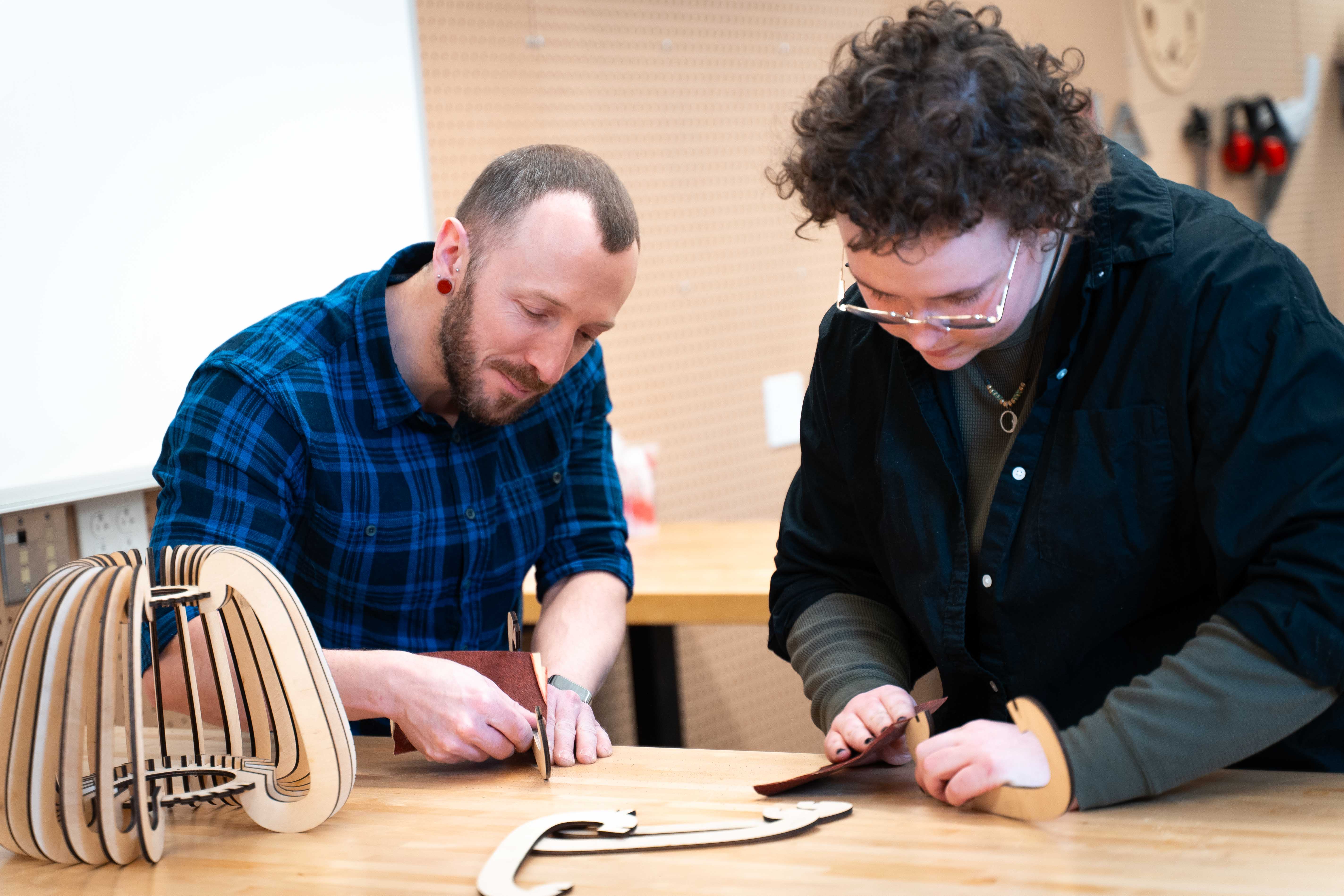 two people working in our Innovation Studio