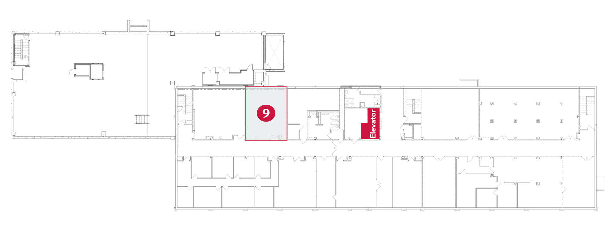 floor plan of basement of Newton and Heminger Halls