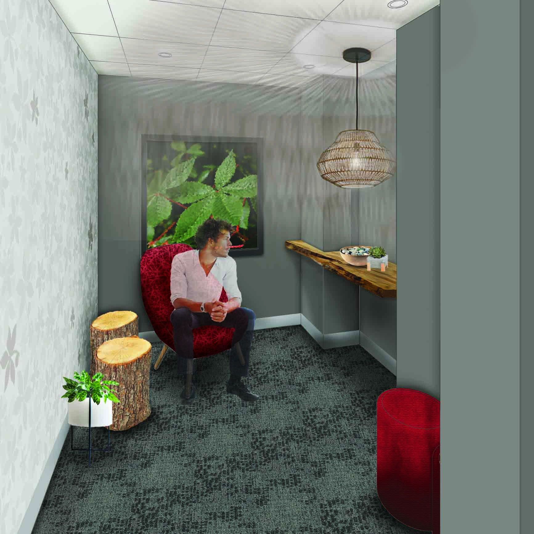 rendering of respite room