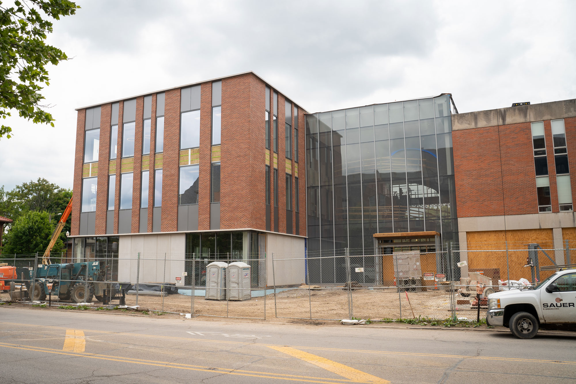 photo of Jane E. Heminger hall construction
