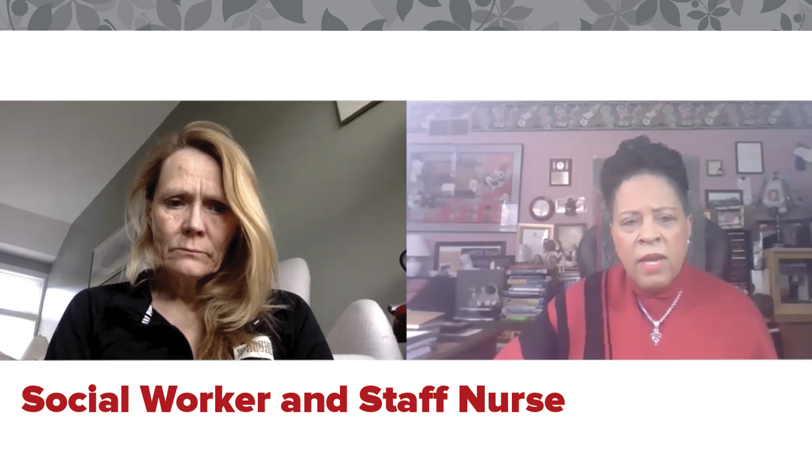 Social Worker and Staff Nurse suicide prevention video still