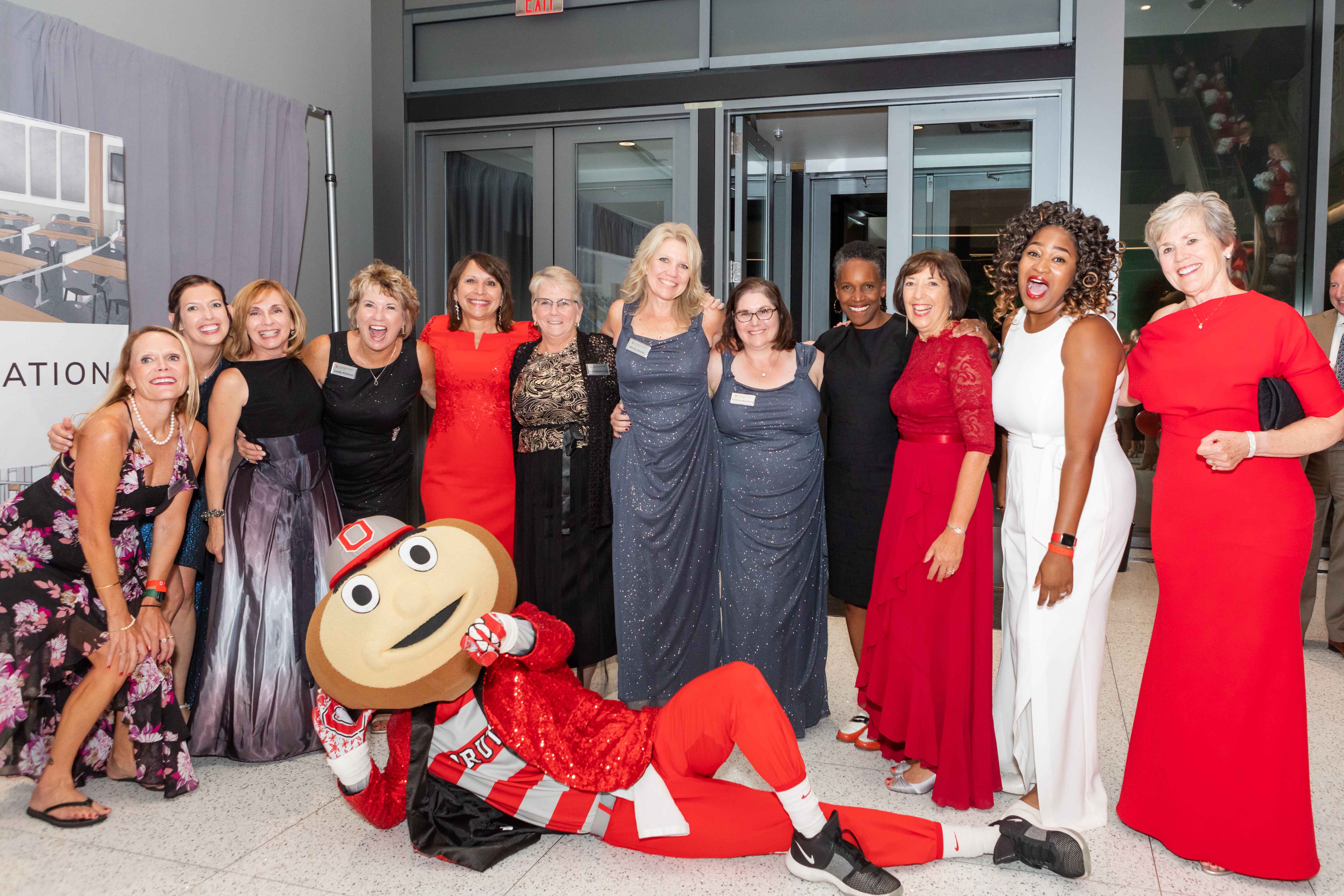 Margaret Graham poses with colleagues at Jane E. Heminger Hall opening gala