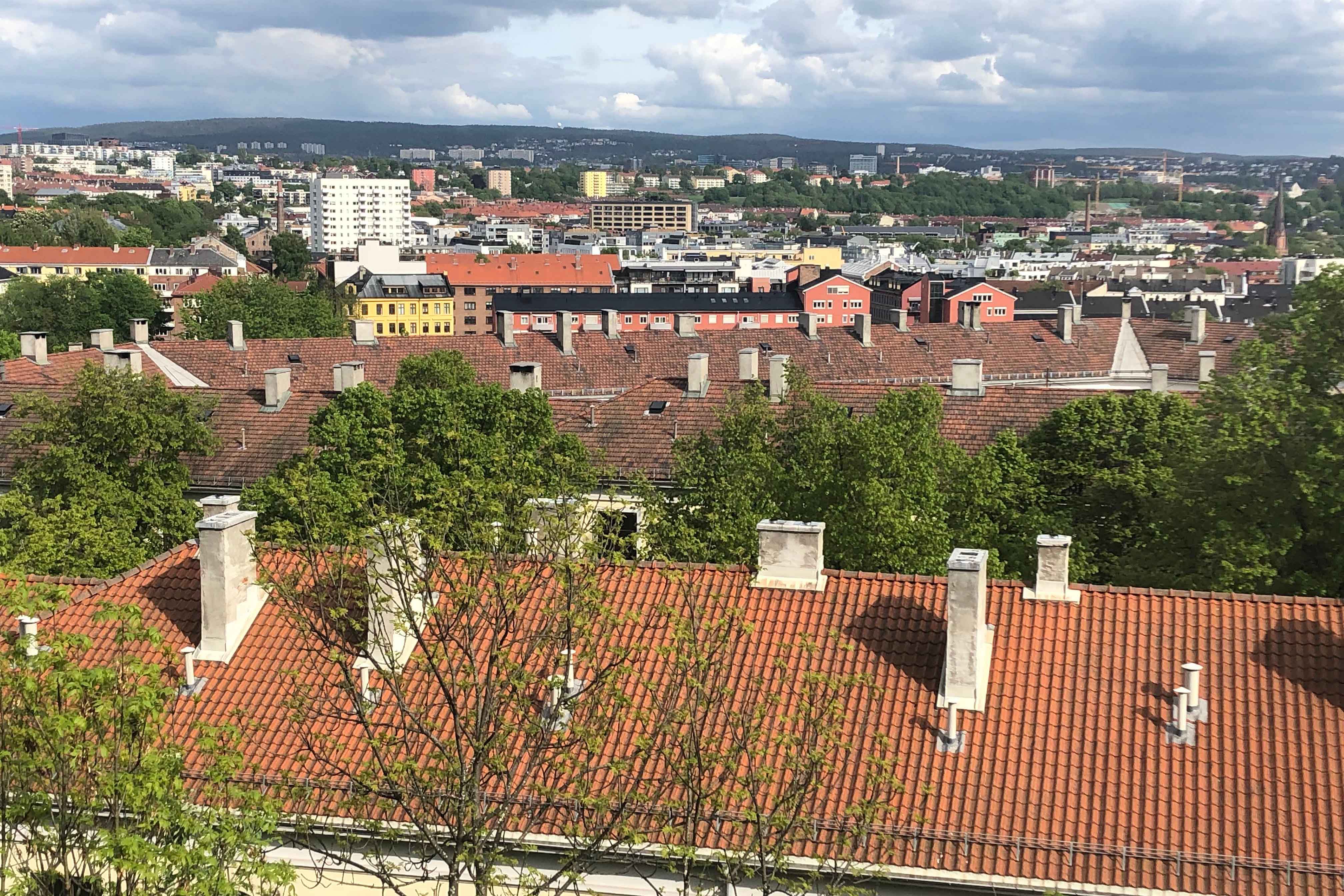 From a rooftop looking out to Oslo, Norway