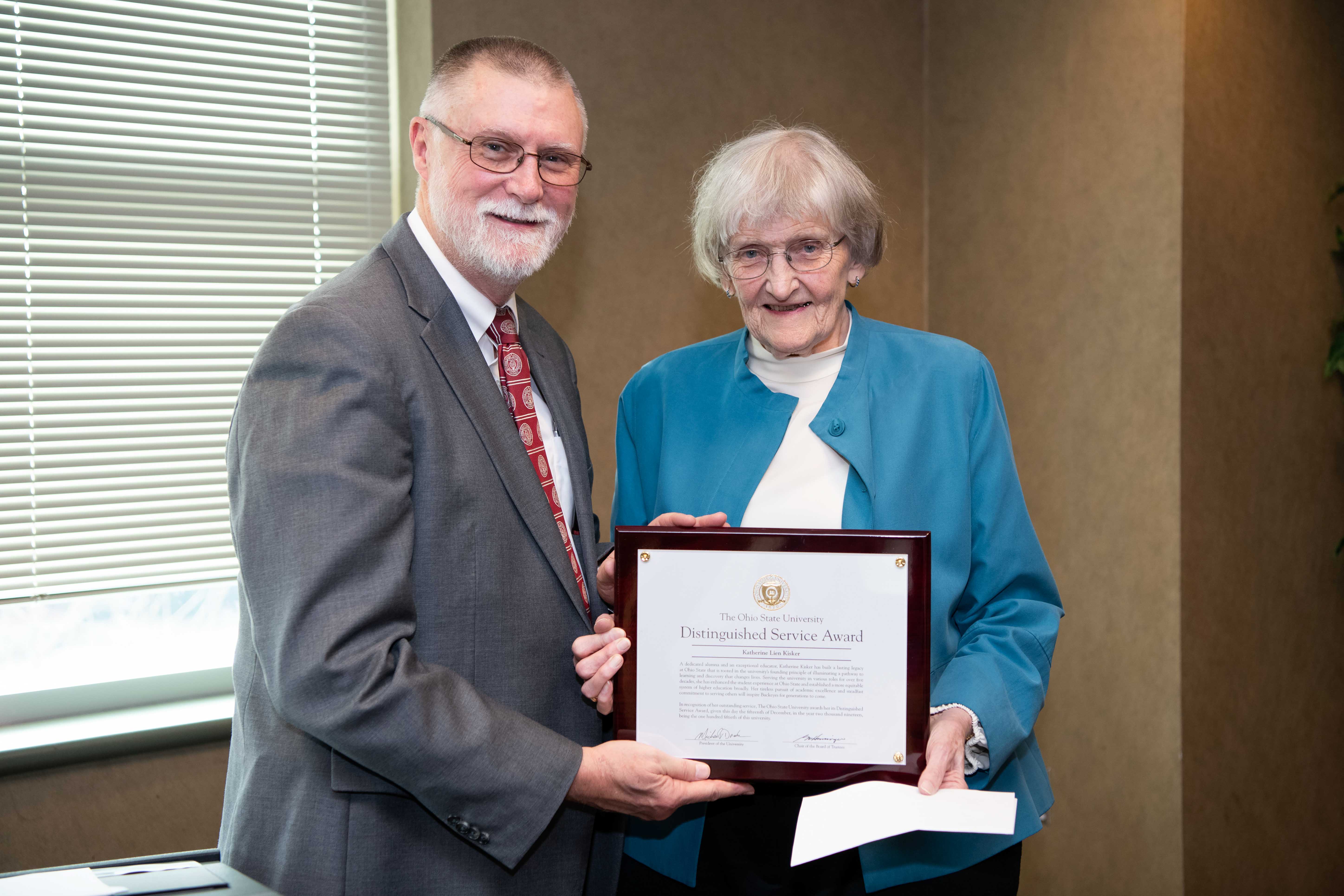 Kitty Kisker with Provost Bruce McPheron