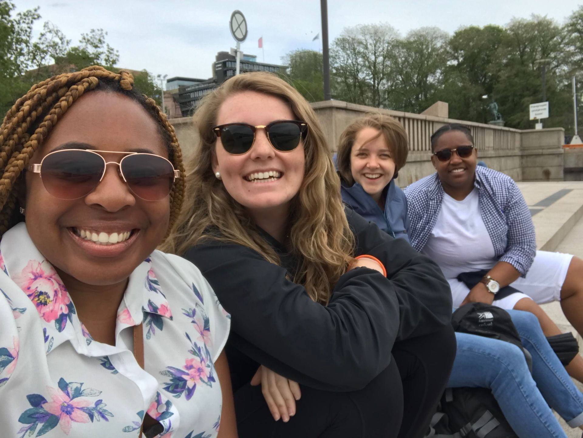 Kiara Wagner, Emma Zack, Berbe Bosmans (a student from Belgium) and Kashmere Cooper-Pearson