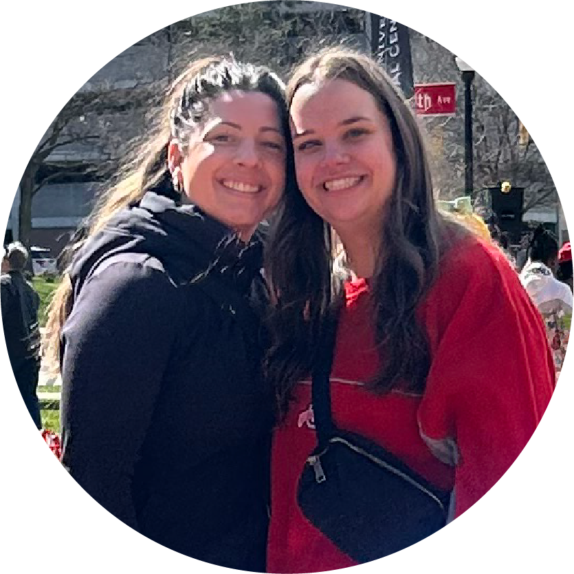 Andrea Jones with another woman