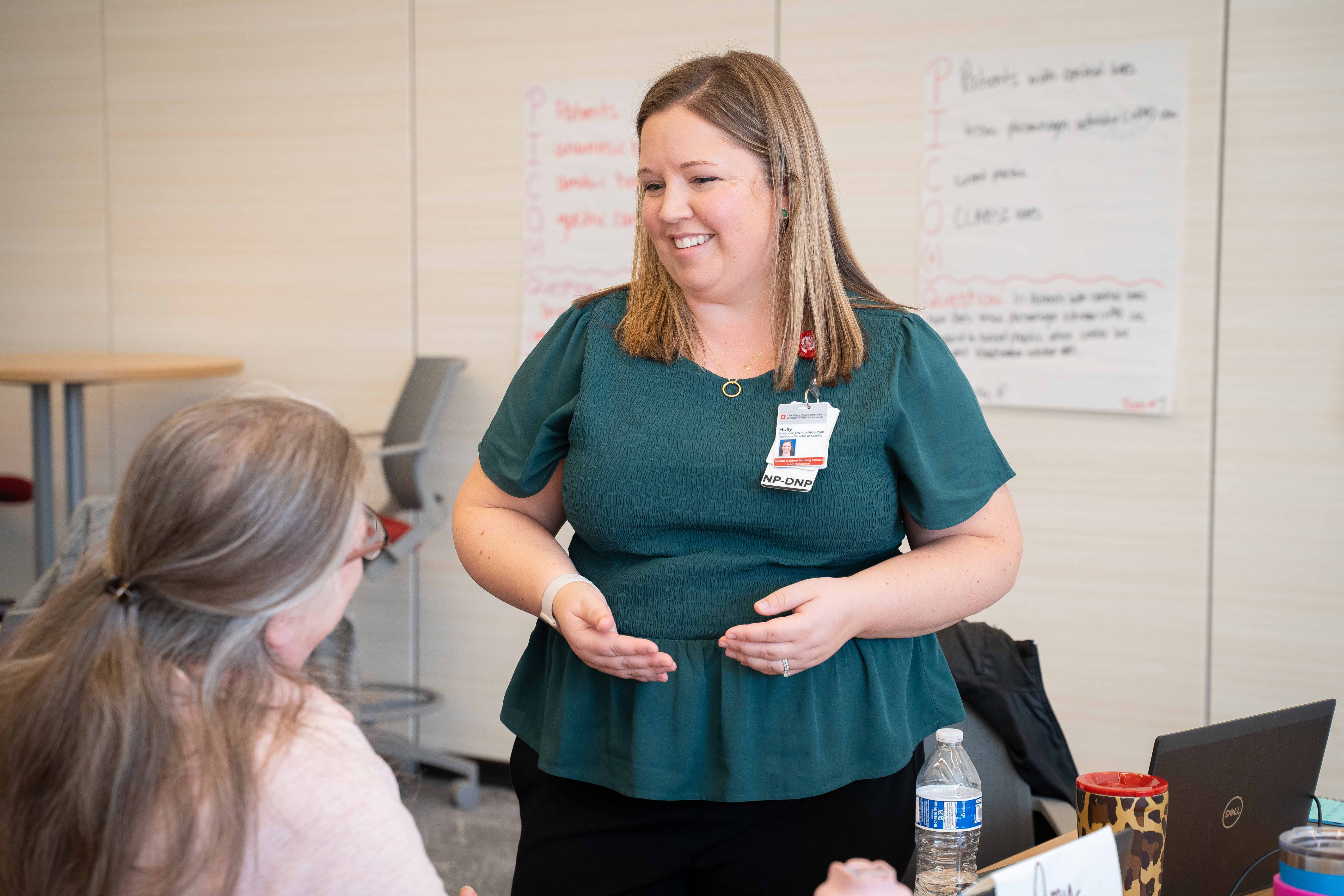 Holly Chignolli at an EBP event