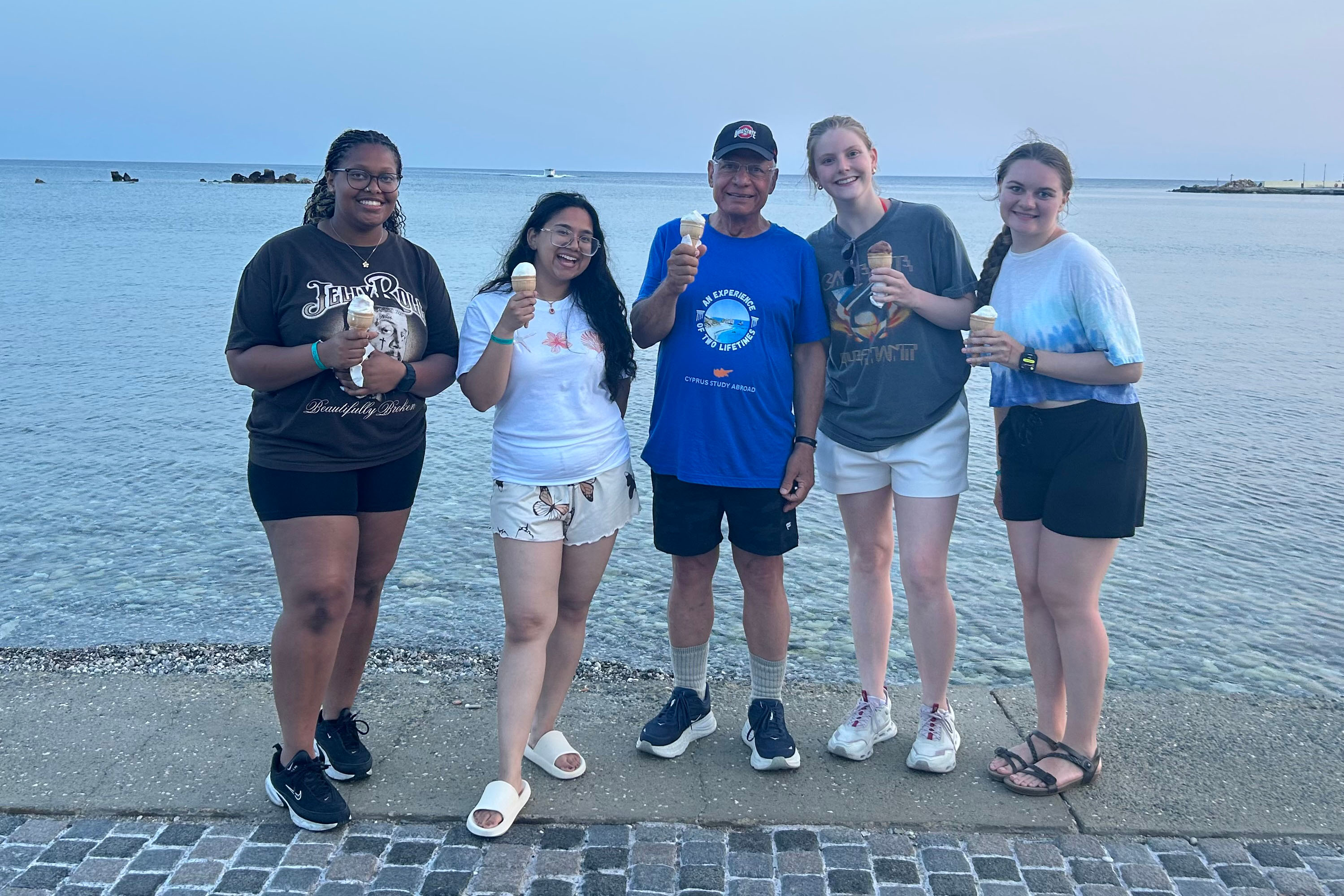 Dr. Stavros Constantinou, geography professor and native Cypriot, went on evening walks with the students and introduced them to traditional Mediterranean mastic ice cream