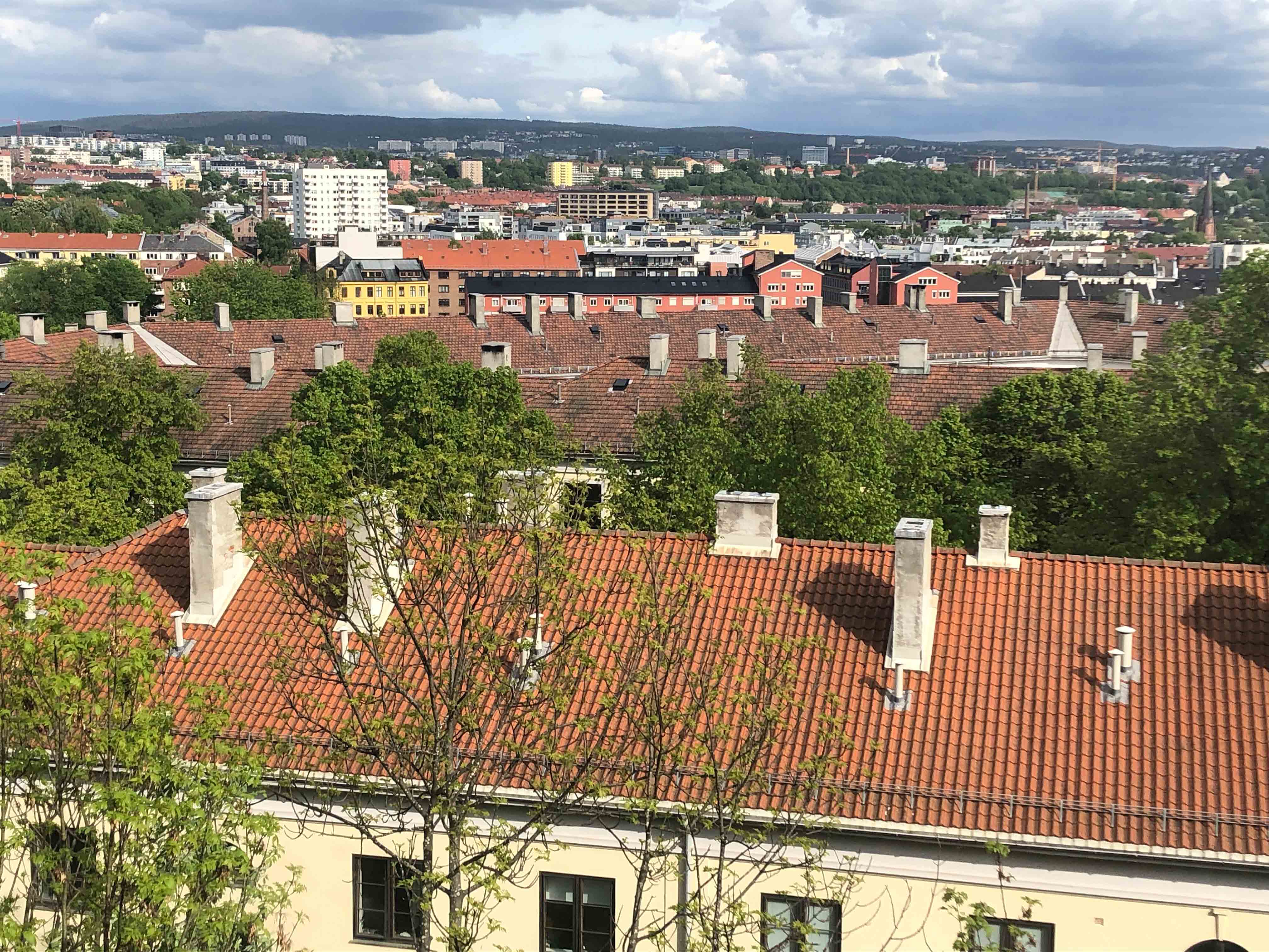 From a rooftop looking out to Oslo, Norway