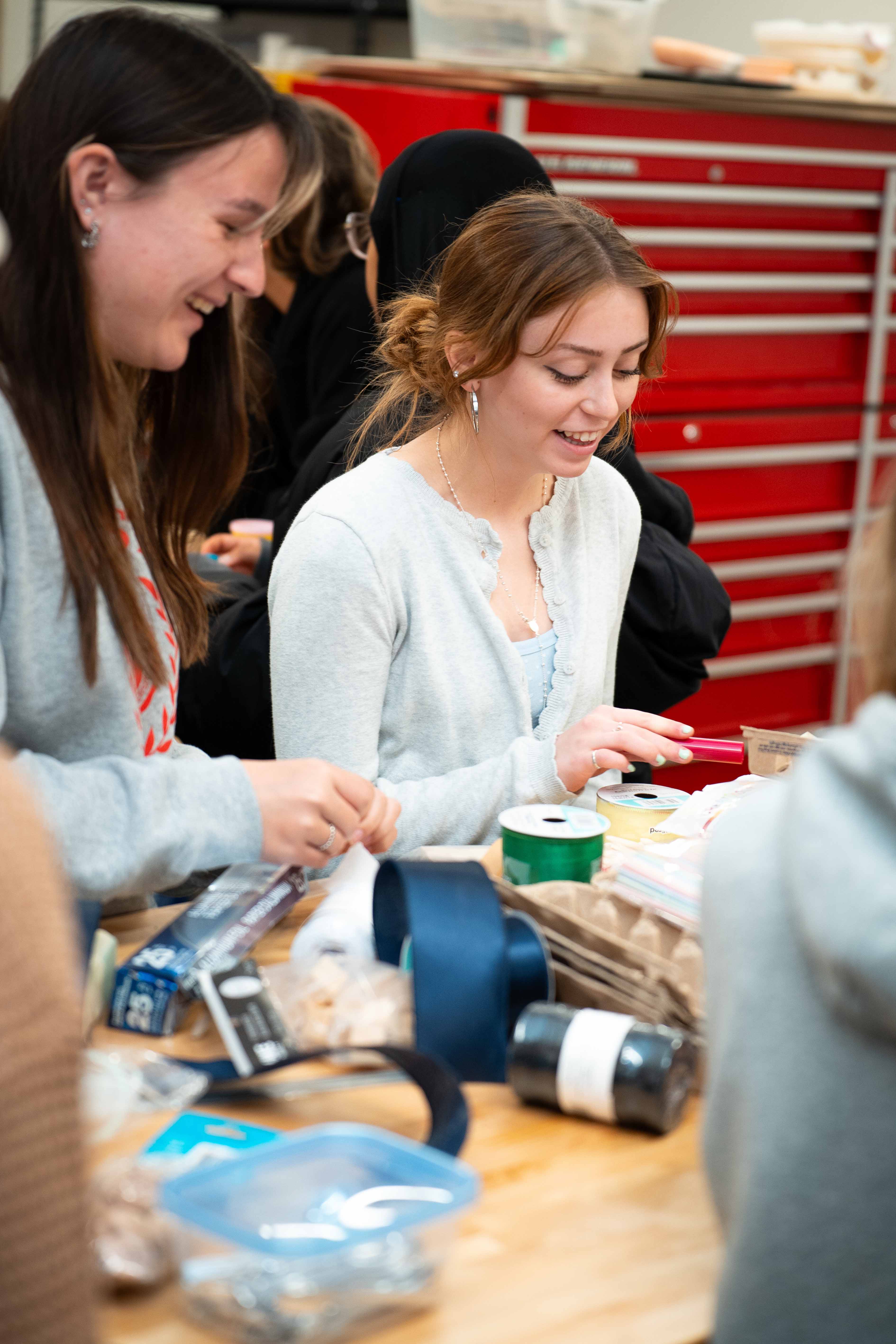 Students in Art of Professional Nursing II channel creativity and collaboration as they construct prototypes.