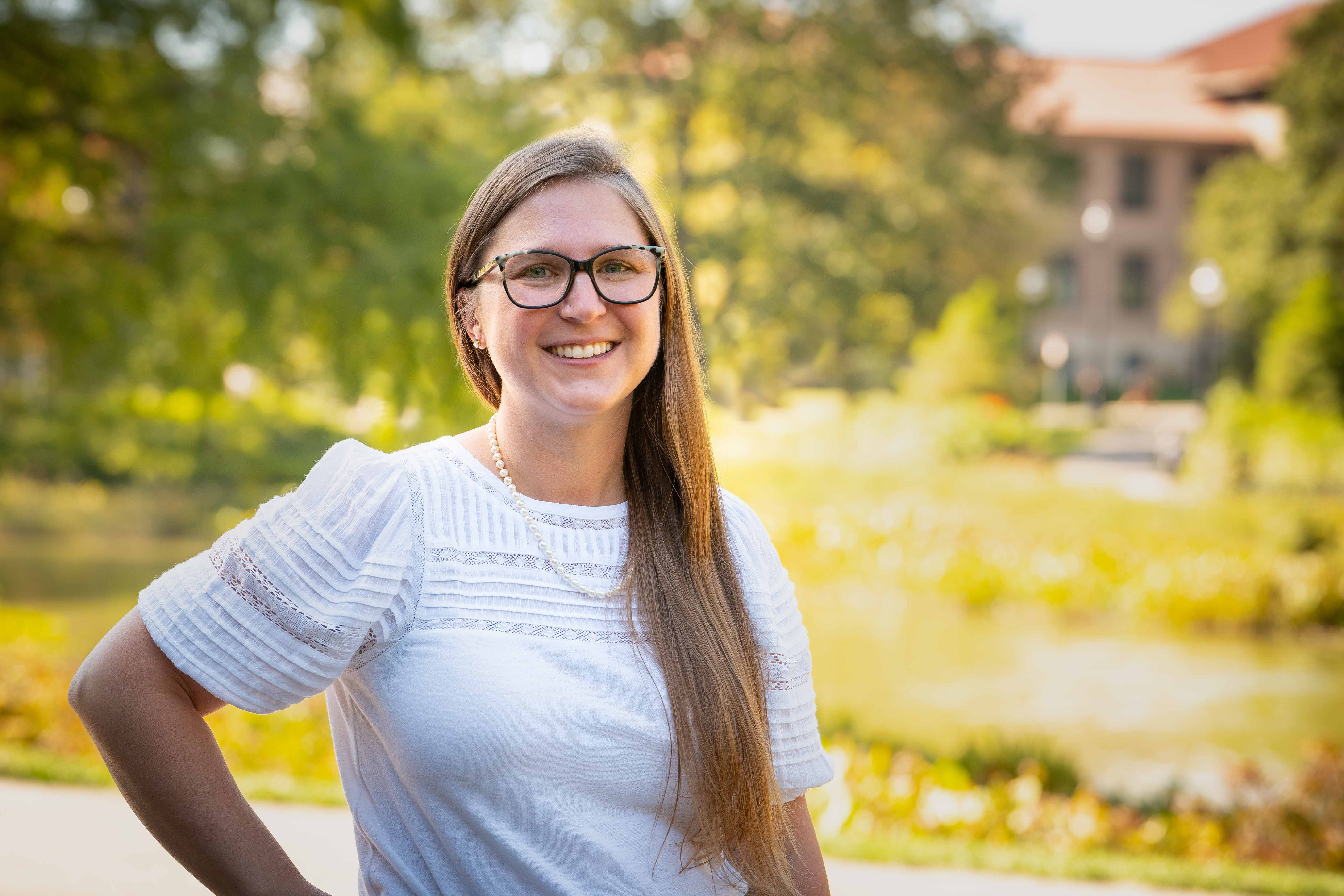 Amanda Parker on campus