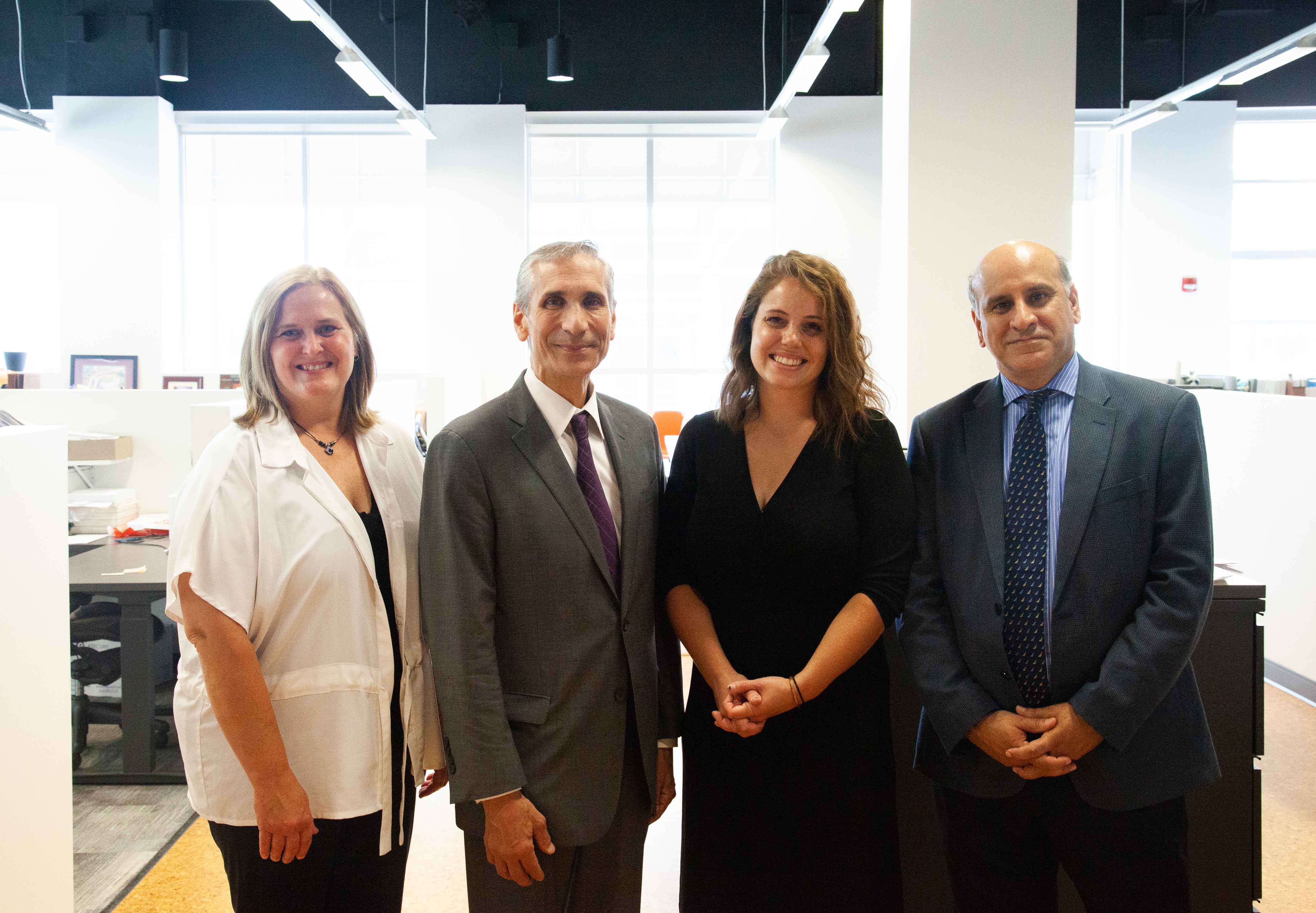 P'Elizabeth Koehlker, Joseph Tattoni, Lynn Halling, and Arvind Tikku. Not pictured: Ken Cleaver