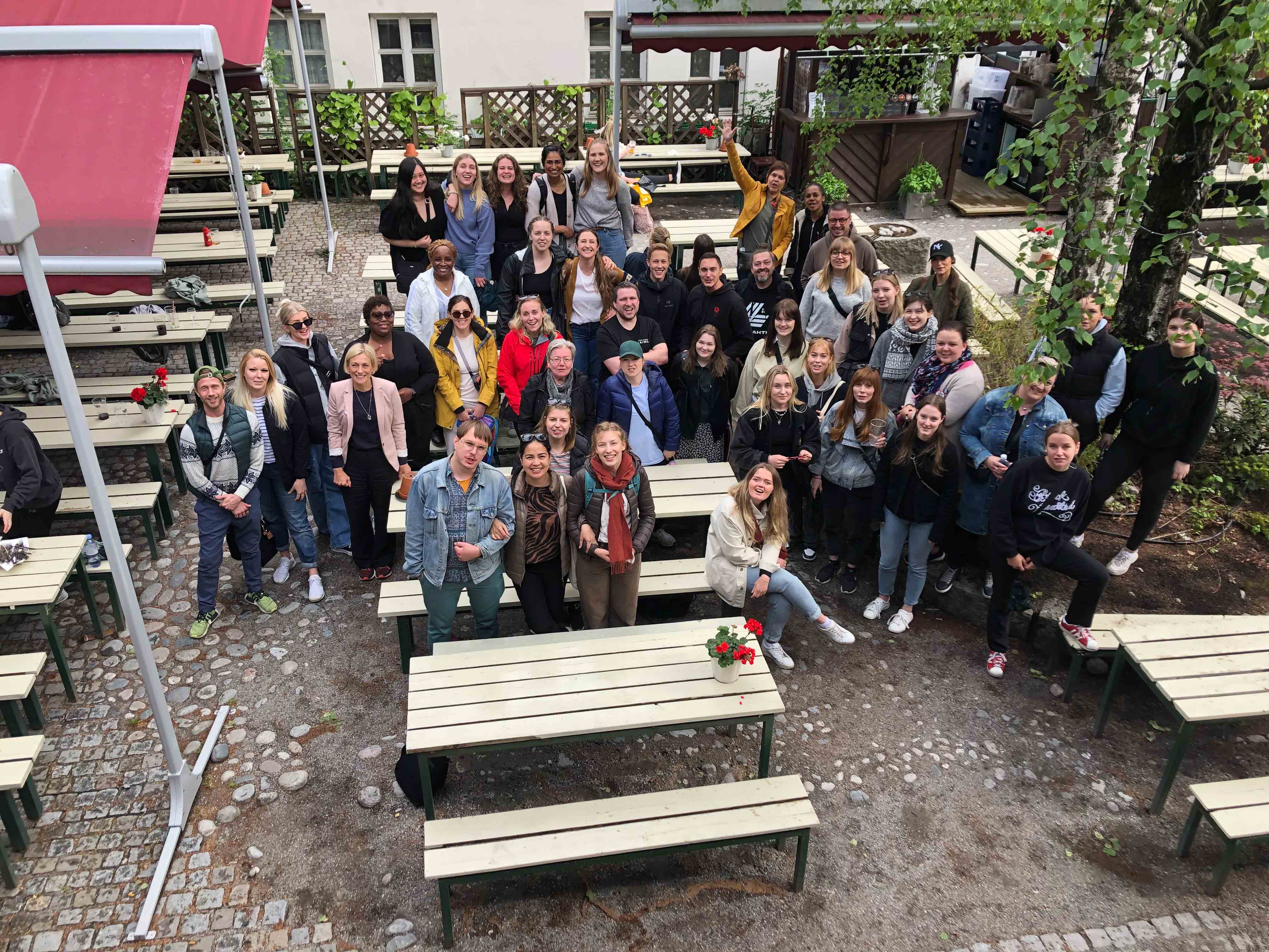 Nursing and Social Work students at a working lunch