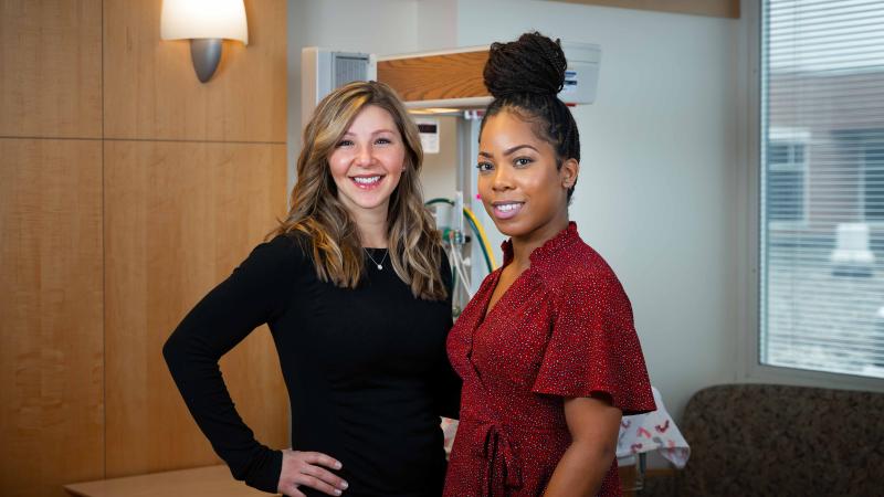 Alexandra Hecklinger Munson ('18 MS) and Antoynae Adams Lockett ('17 MS)