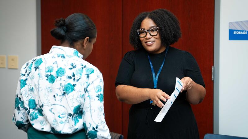 Community health workers at career fair