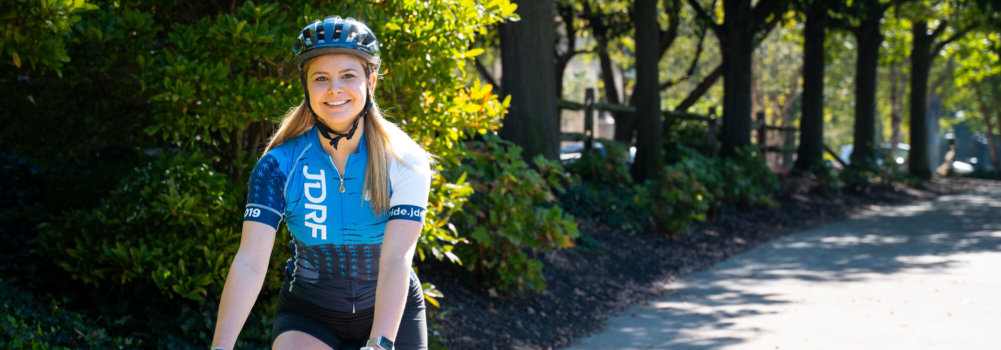 Isabelle Meehan riding her bike