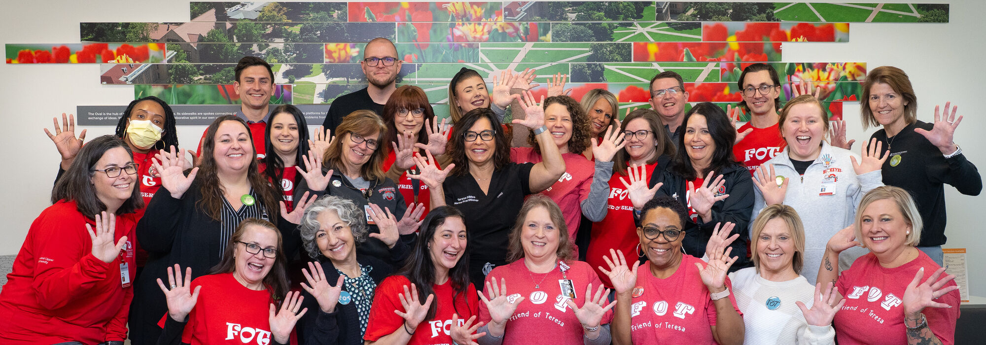A show of hands from the Friends of Teresa