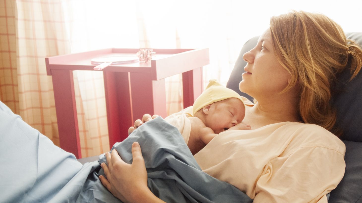 woman with newborn
