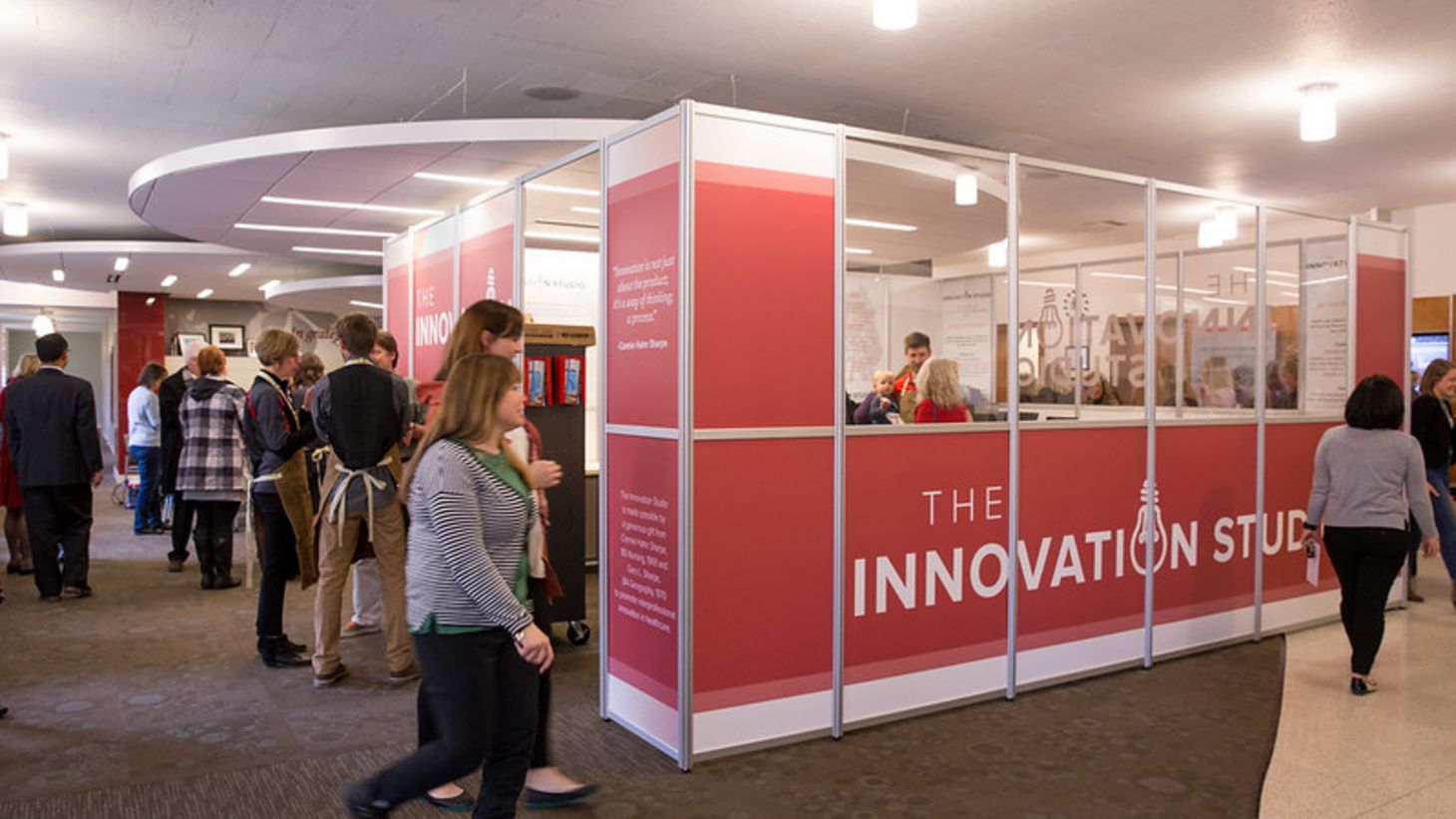 The Innovation Studio set up in Newton Hall