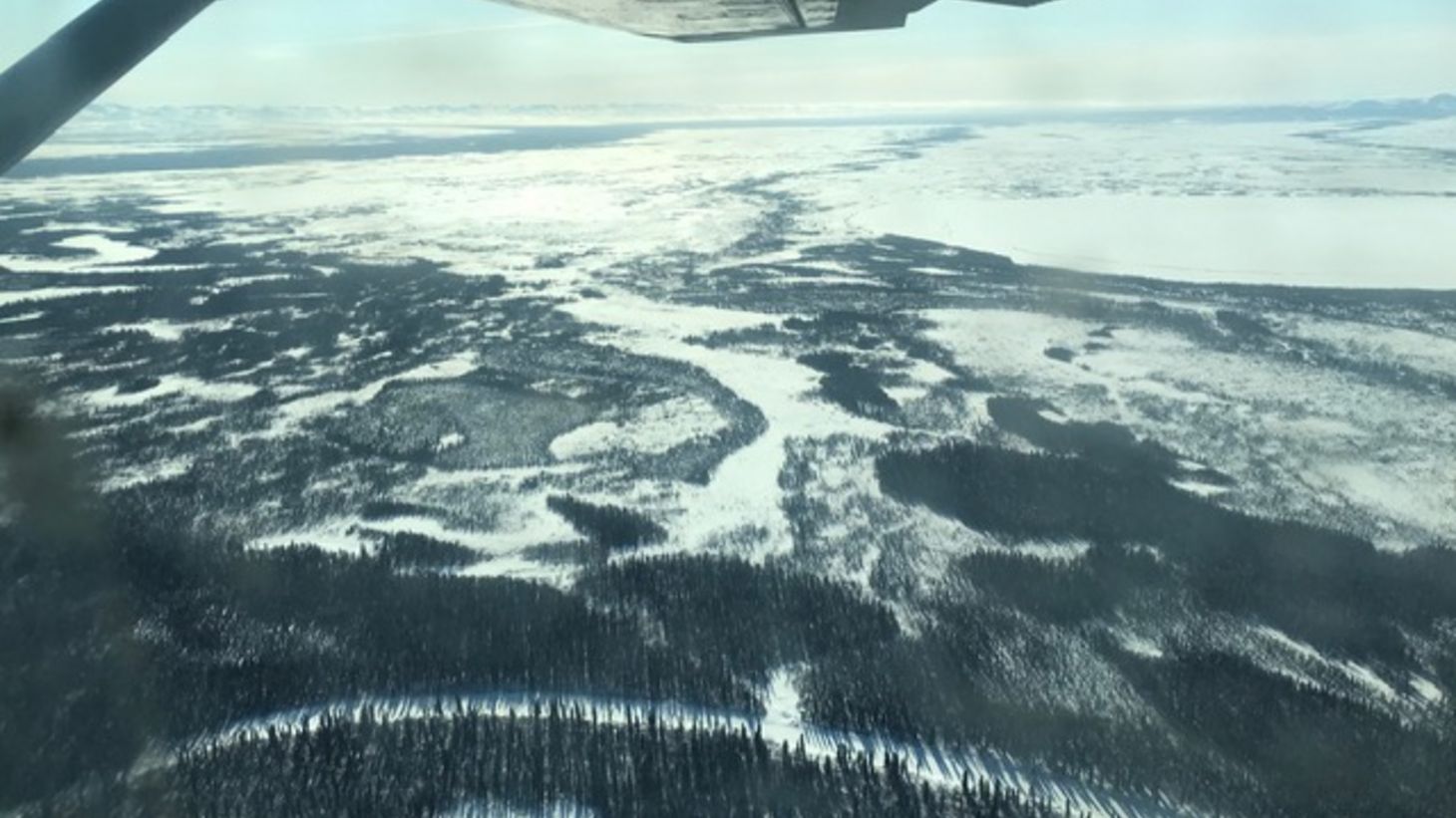 view from plane of Alaska