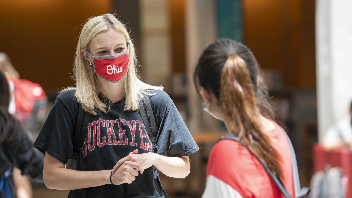 students wearing masks