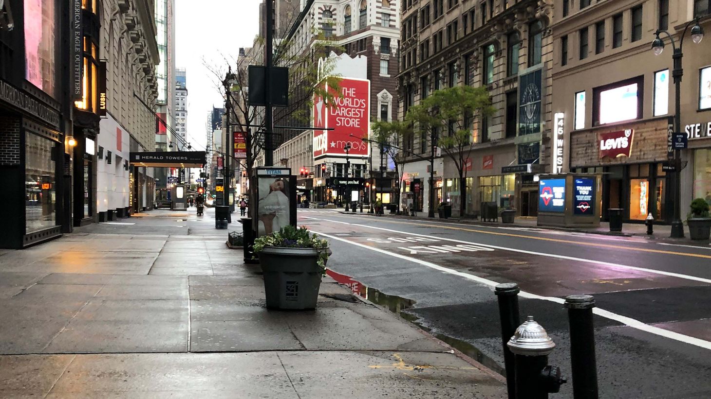 empty streets of New York City