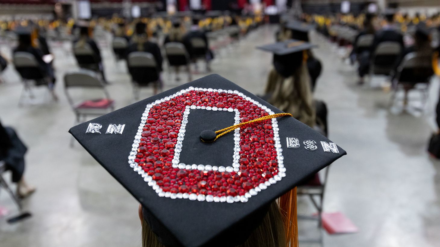 Graduation cap at College of Nursing Convocation