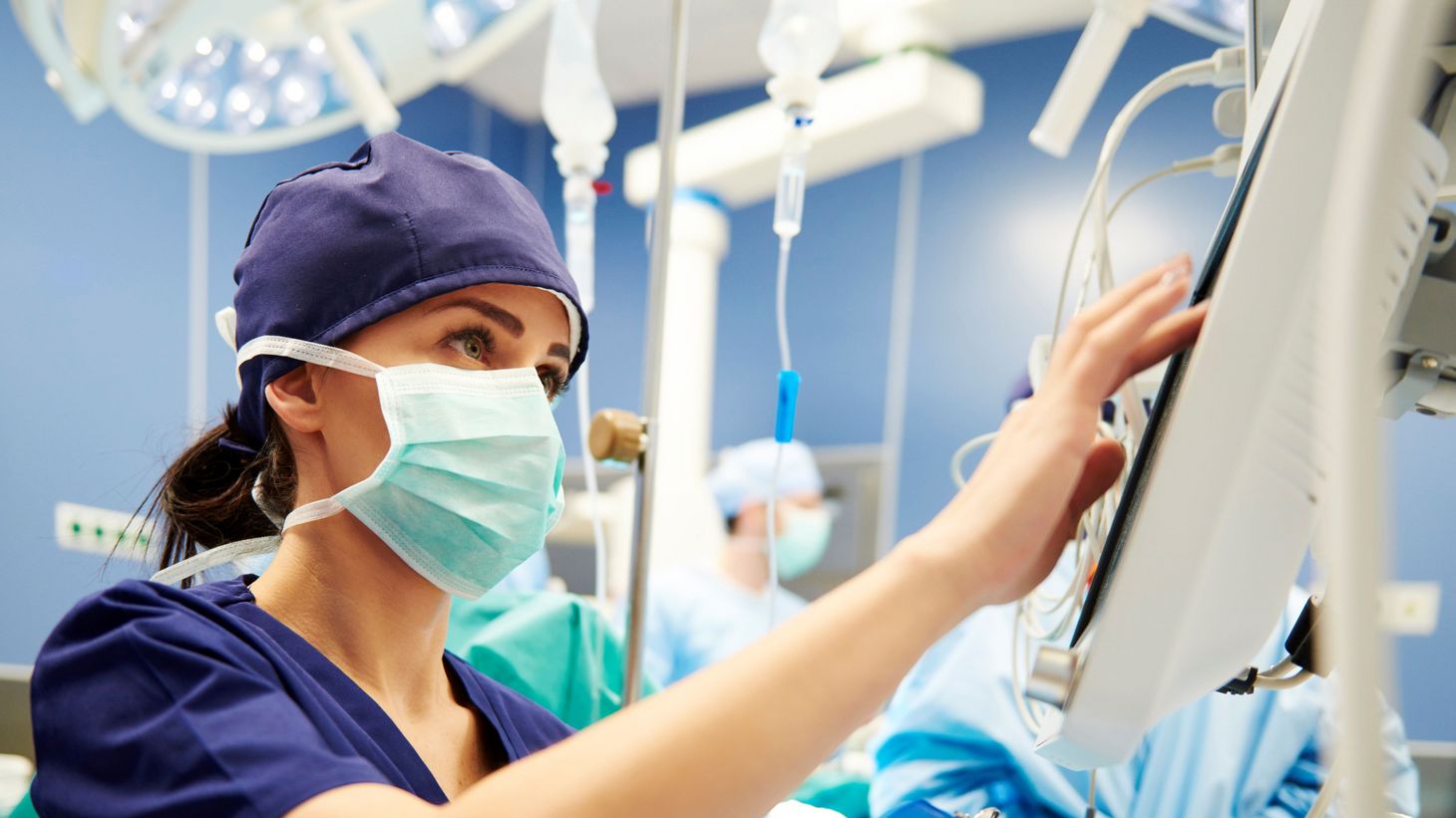 CRNA in operating room