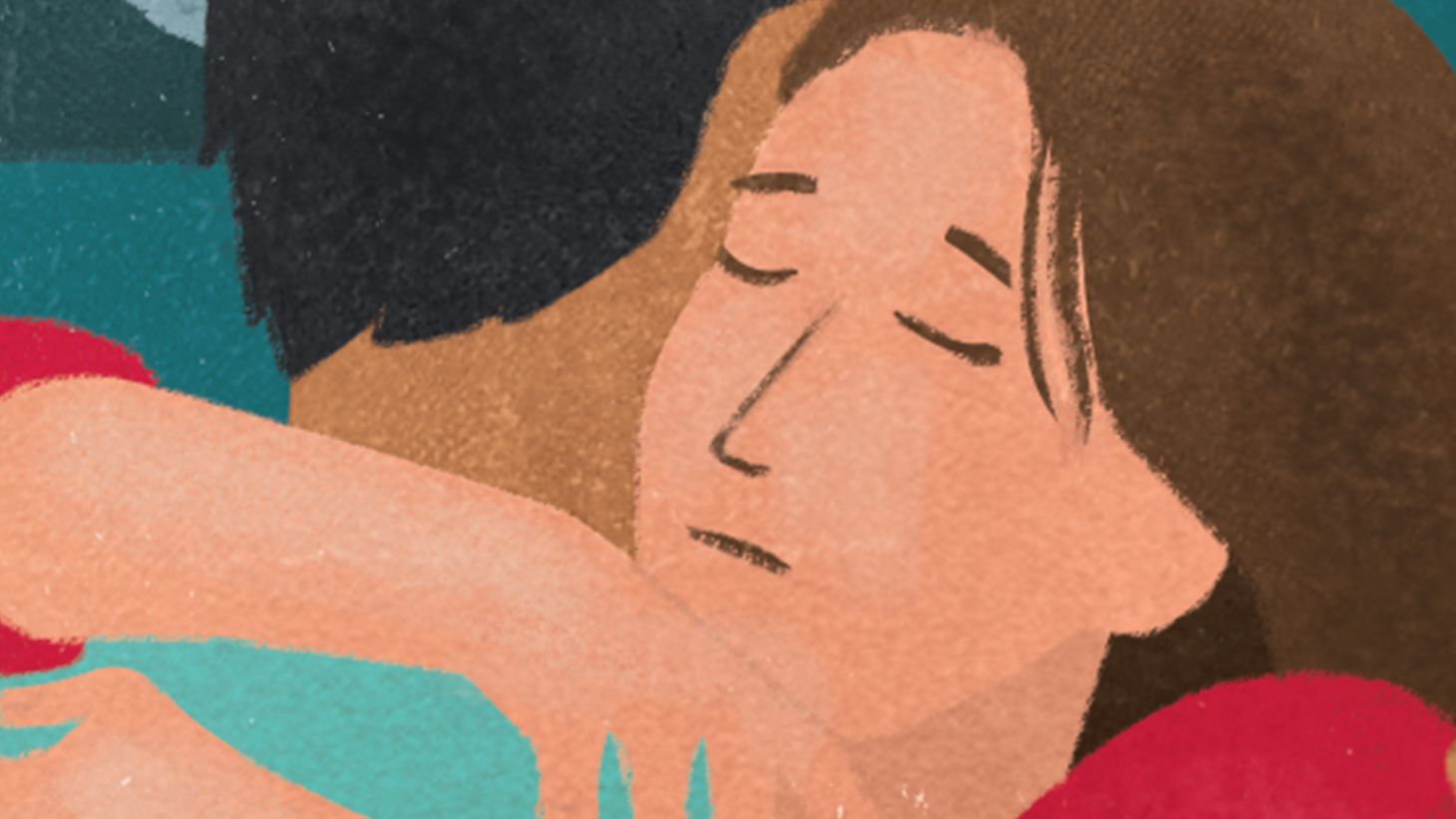 illustration of two people hugging