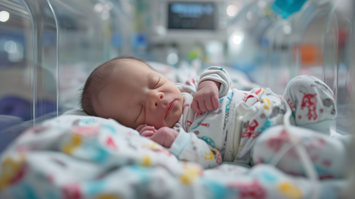 Sleeping baby in NICU