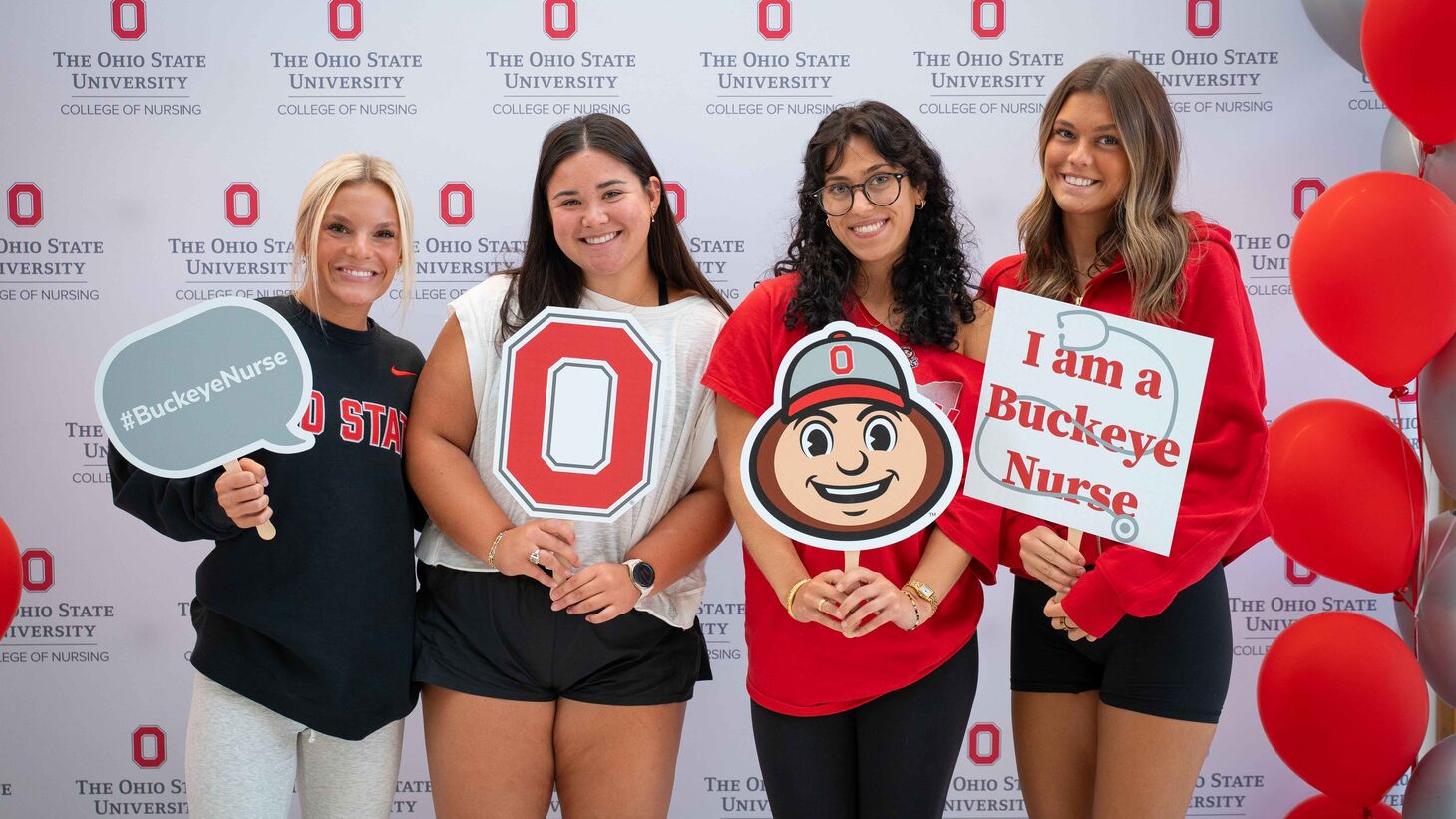 nursing students pose for a picture