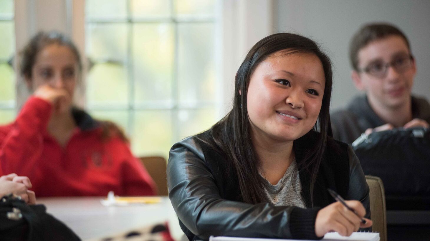 student in classroom