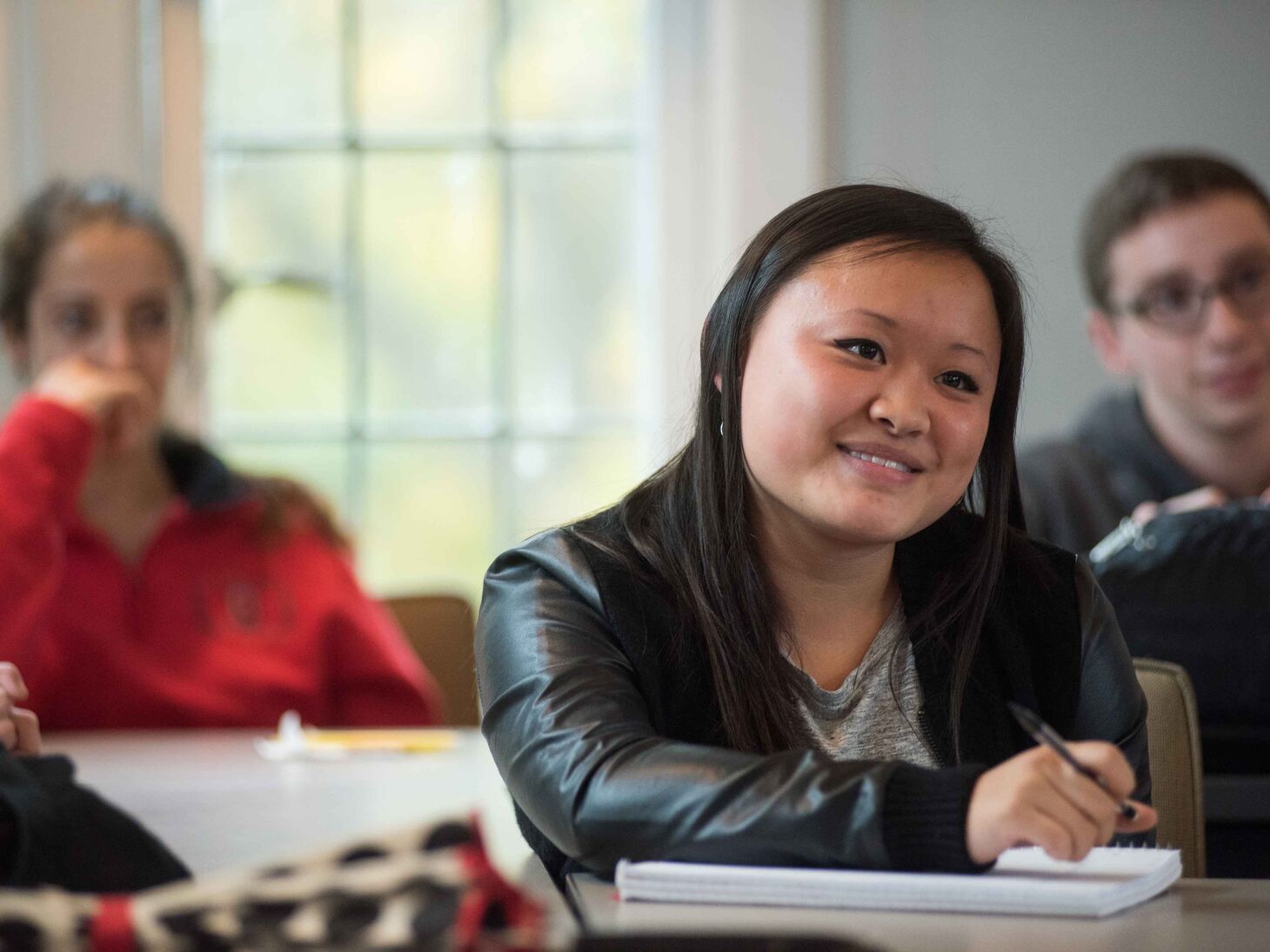 student in classroom