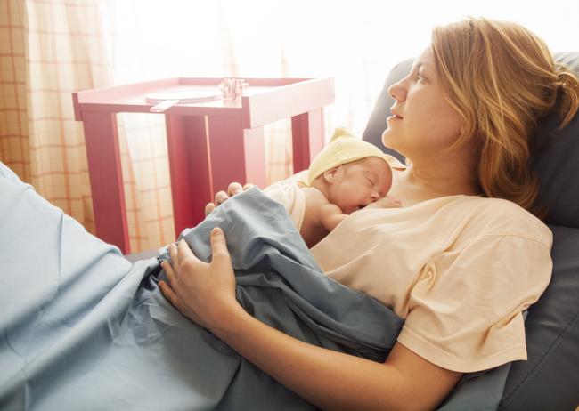 woman with newborn