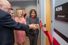 ribbon cutting at Million Hearts clinic launch event