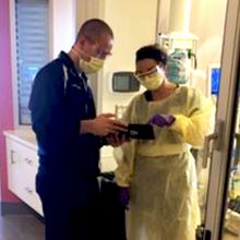 Justin Kelly at the James Medical Intensive Care Unit