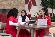 BSN students in the Heminger Hall atrium