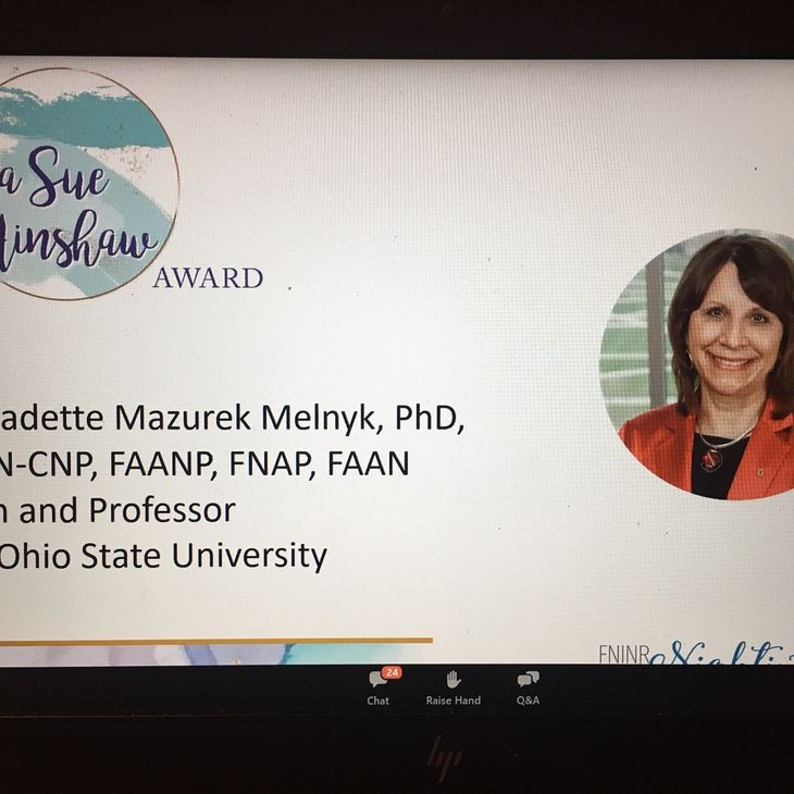 Bernadette Melnyk honored with 2020 Ada Sue Hinshaw Award