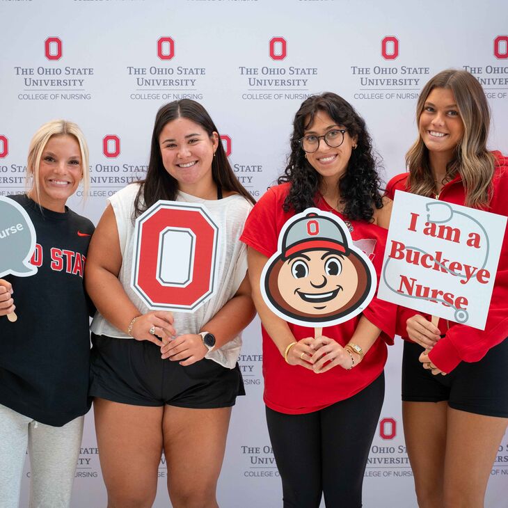 nursing students pose for a picture