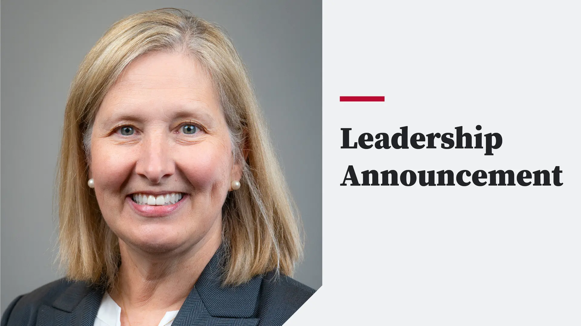 Karen Ross headshot with copy that says "Leadership Announcement"