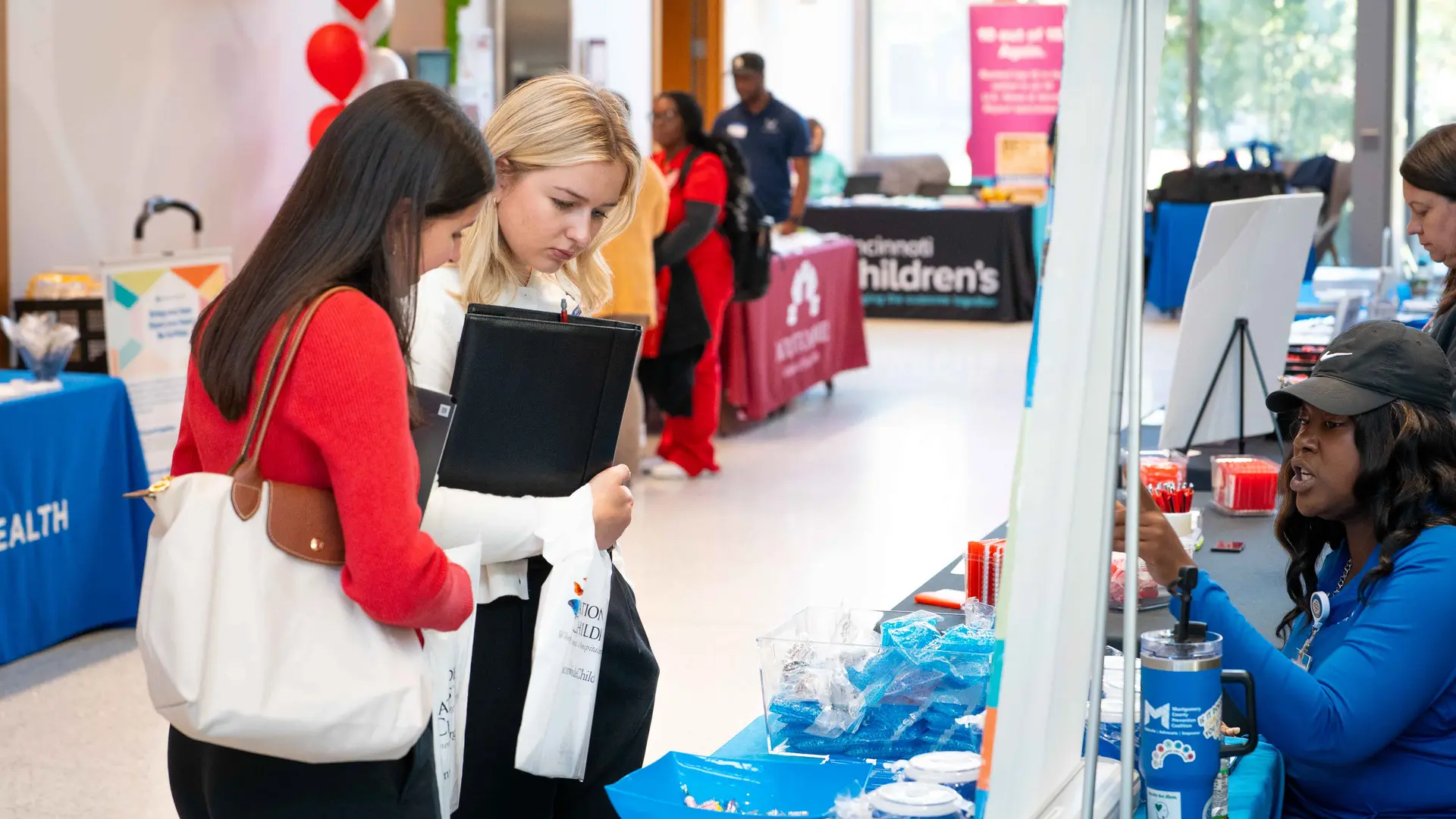 Students at career fair