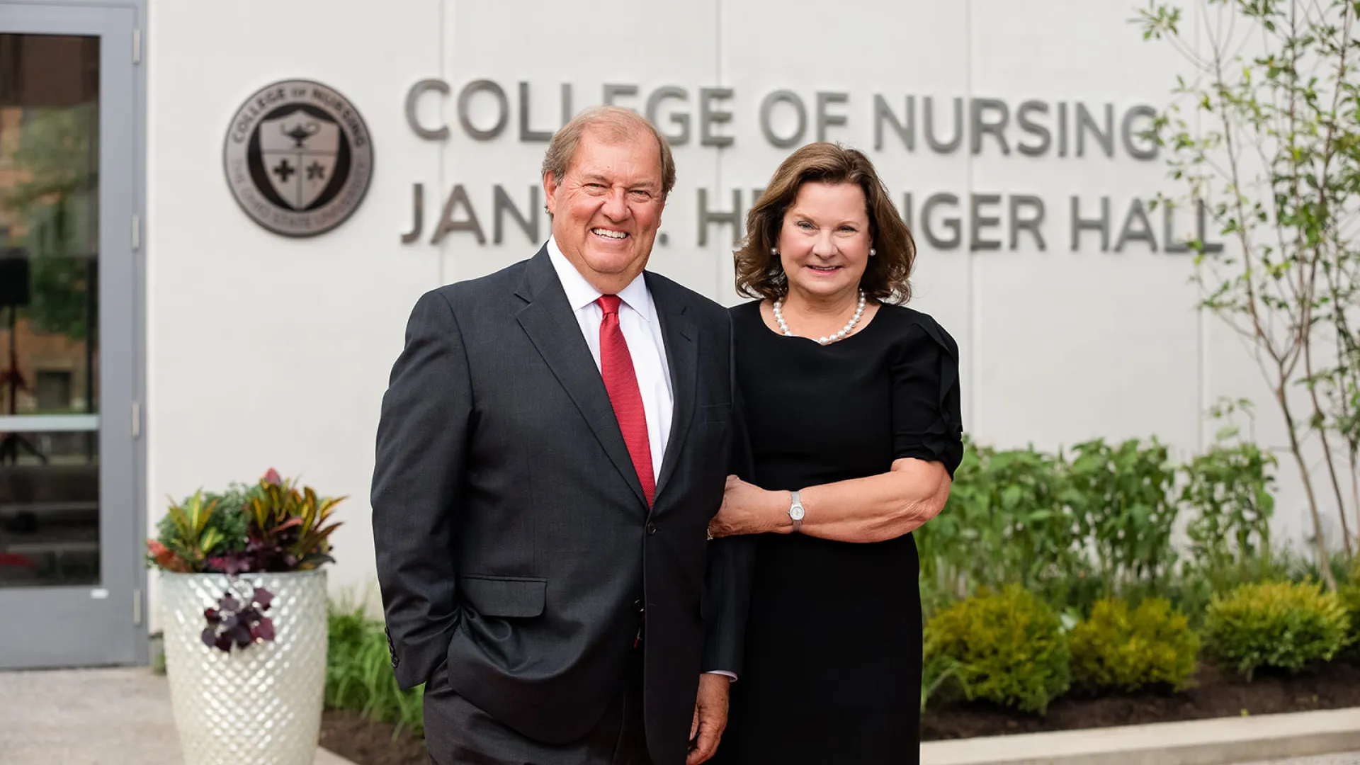 Gary and Jane Heminger at Jane E. Heminger Hall