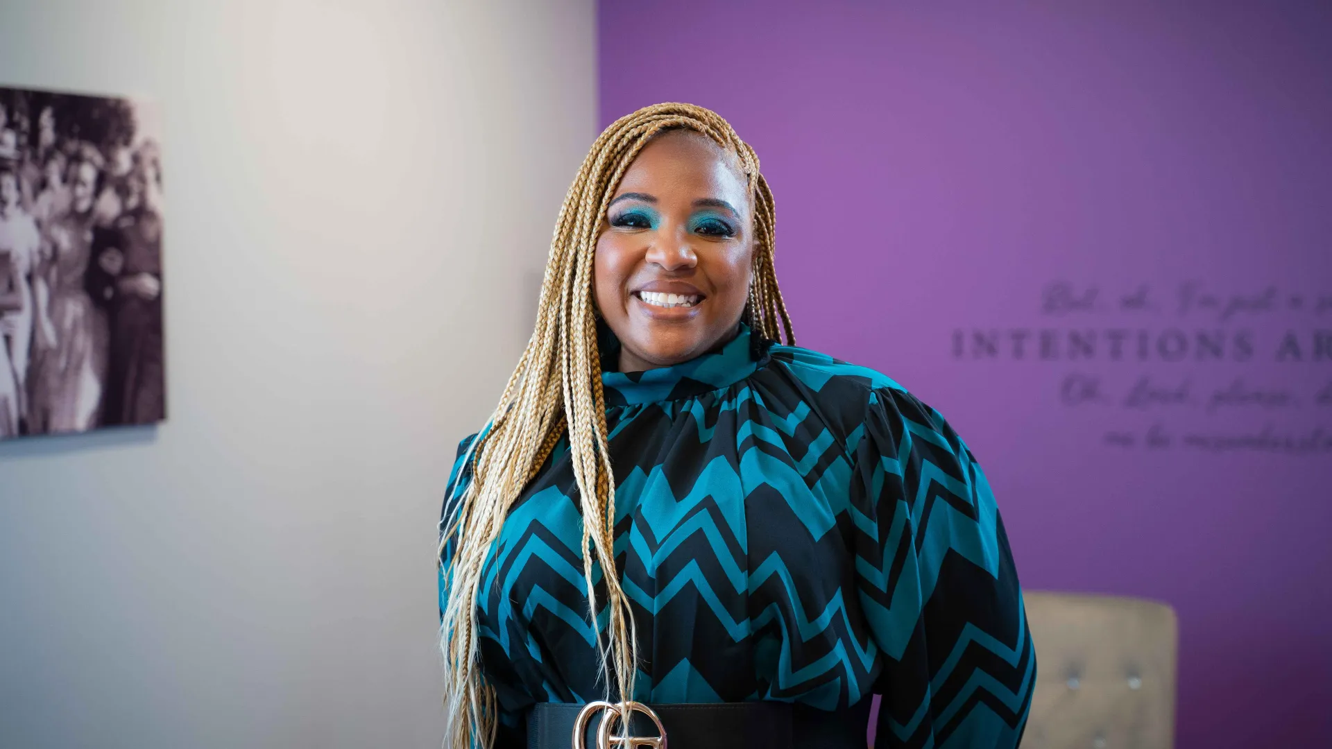 Da'na Langford poses in her office