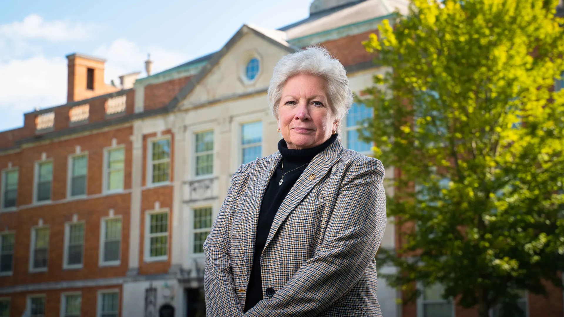 Connie Gallaher on Oh Dominican University campus