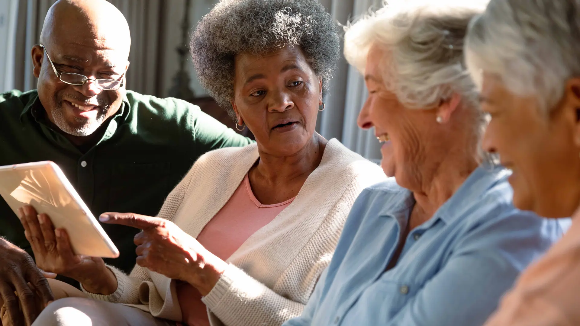 group of elderly individuals